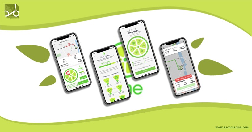 Operating lime app through mobile